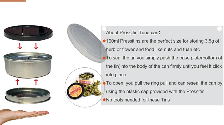 Manufacturer Self Seal Tin Can Tuna Tobacco Tin Cans with Lever Lid Wholesale