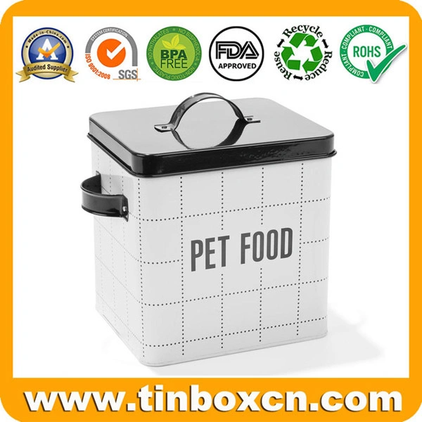 Customized Pet Food Metal Container Storage Tin for Cat/Dog
