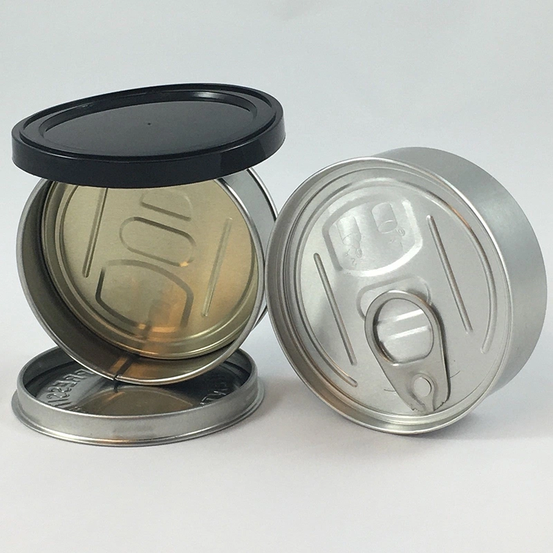 Portable Mini Small Empty Silver Metal Tin Box with Hinged Lid