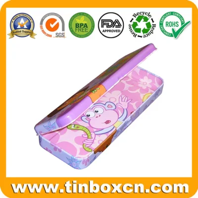 Student Metal Pencil Tin Box for Stationery Case Packaging